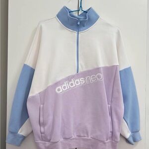 Adidas Neo White and Lavender Sweatshirt